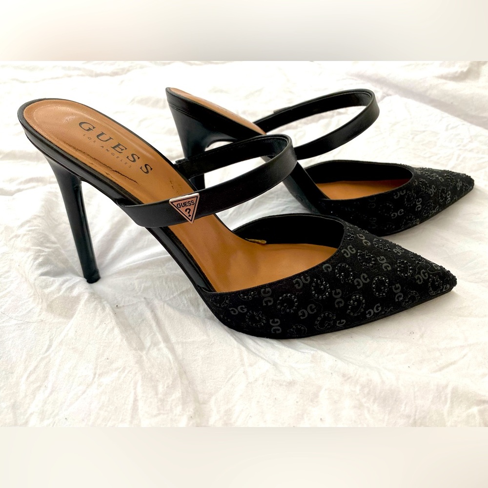 Black Guess Stiletto Mules